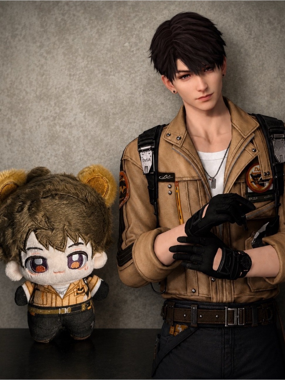 Love and Deepspace Caleb Supersonic Pilot 10cm  Plushie w/ Detachable ears
